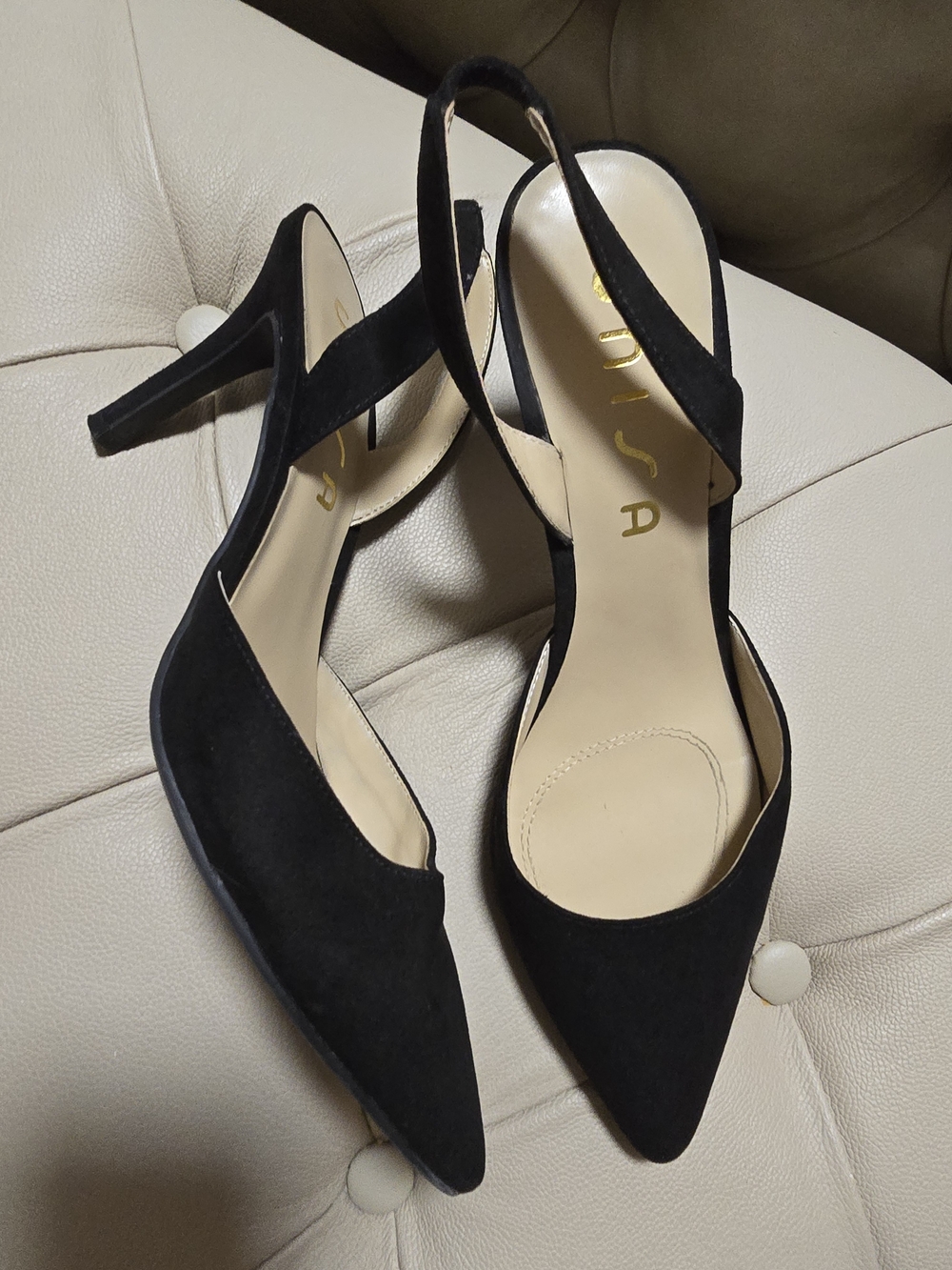 UNISA Black Women's High Heel Sandals Classic Evening Shoe Size 9
